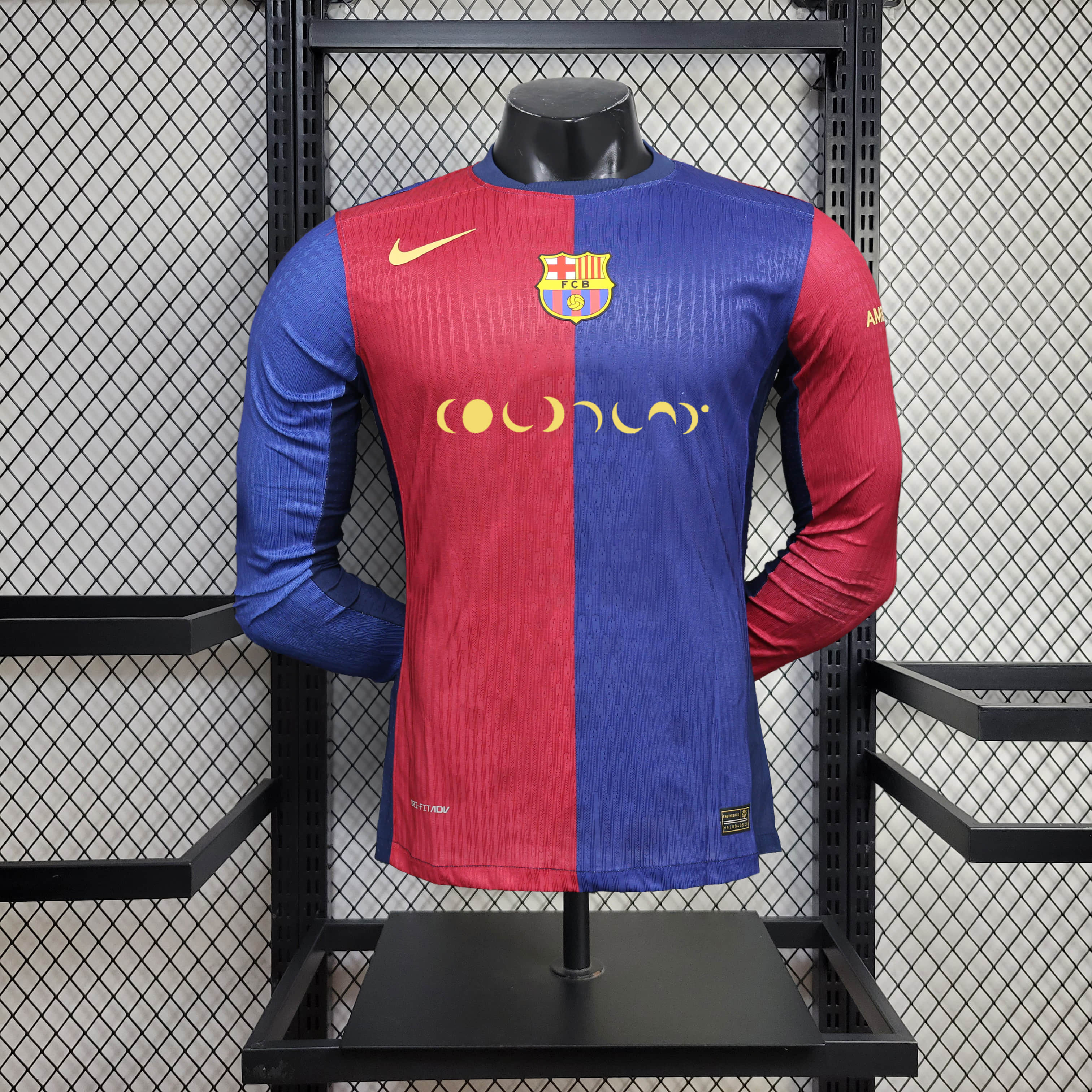 2024/2025 Long Sleeve Player Version Barcelona Home Football Shirt 1:1 Thai Quality