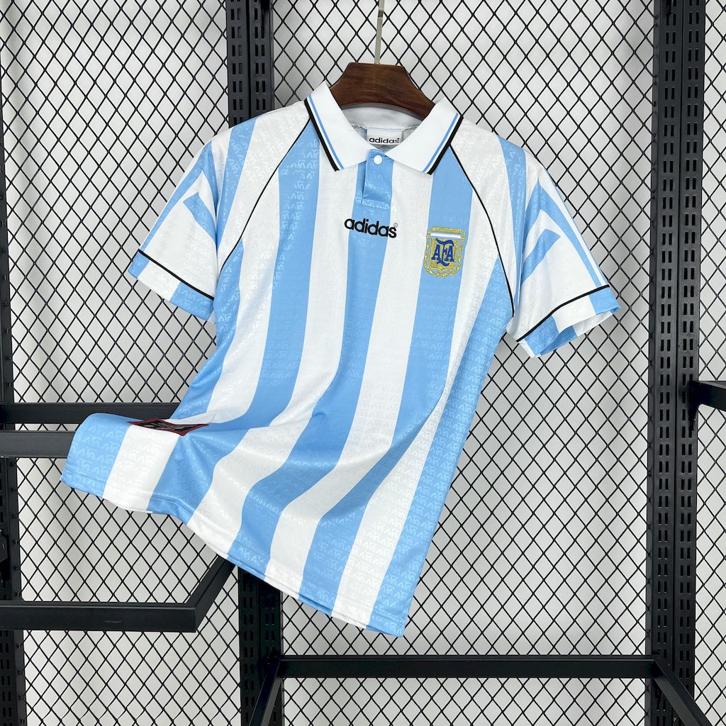 1996 Retro Argentina Home Football Shirt 1:1 Thai Quality