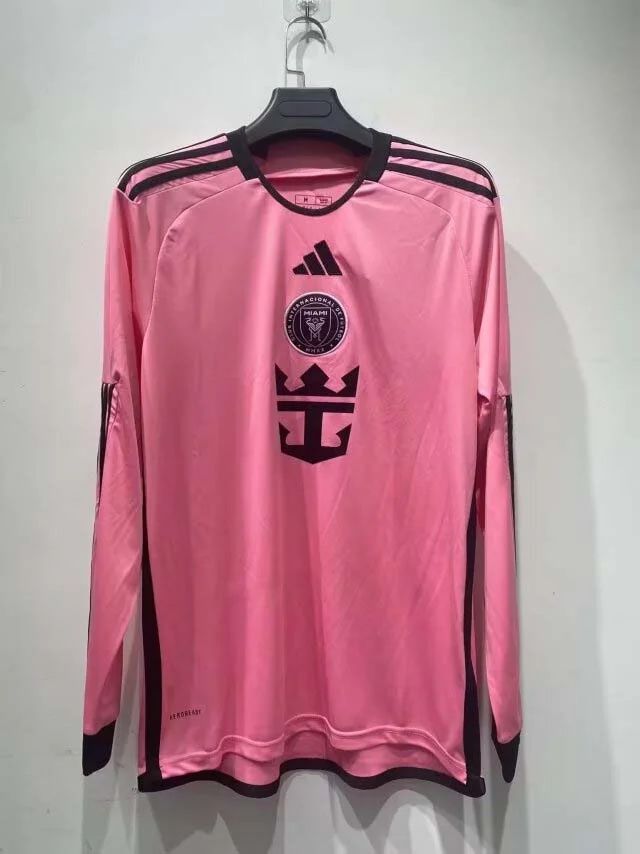 2024/2025 Long Sleeve Inter Miami Home Football Shirt 1:1 Thai Quality